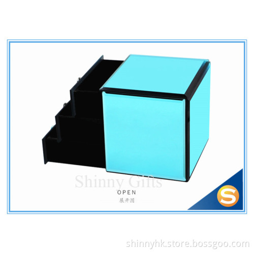 High Quality New Design Glass Jewelry box With Mirror China Manufacturers